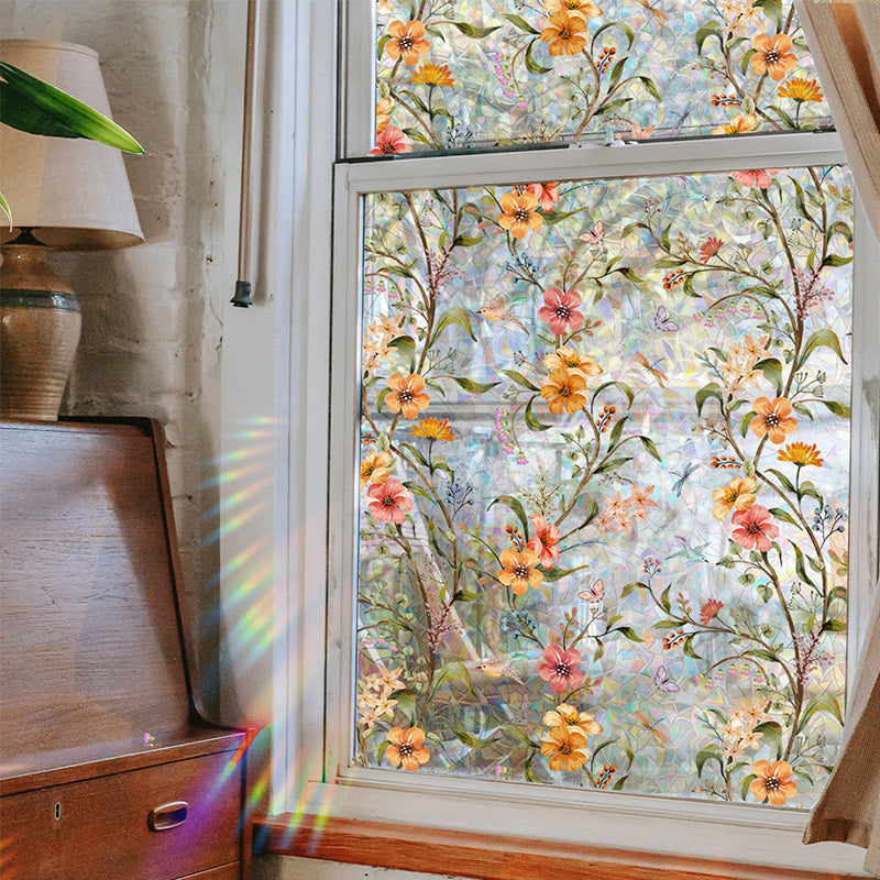 Floral Pattern Window Sticker