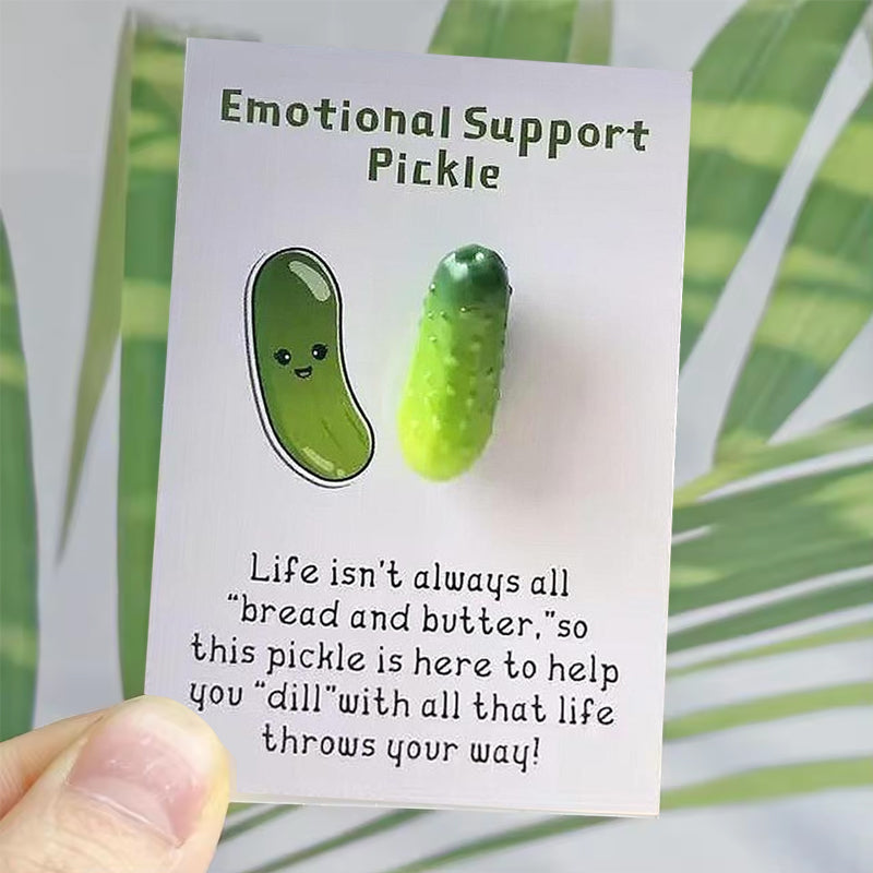 Cute Pickle Design Pocket Hug Card