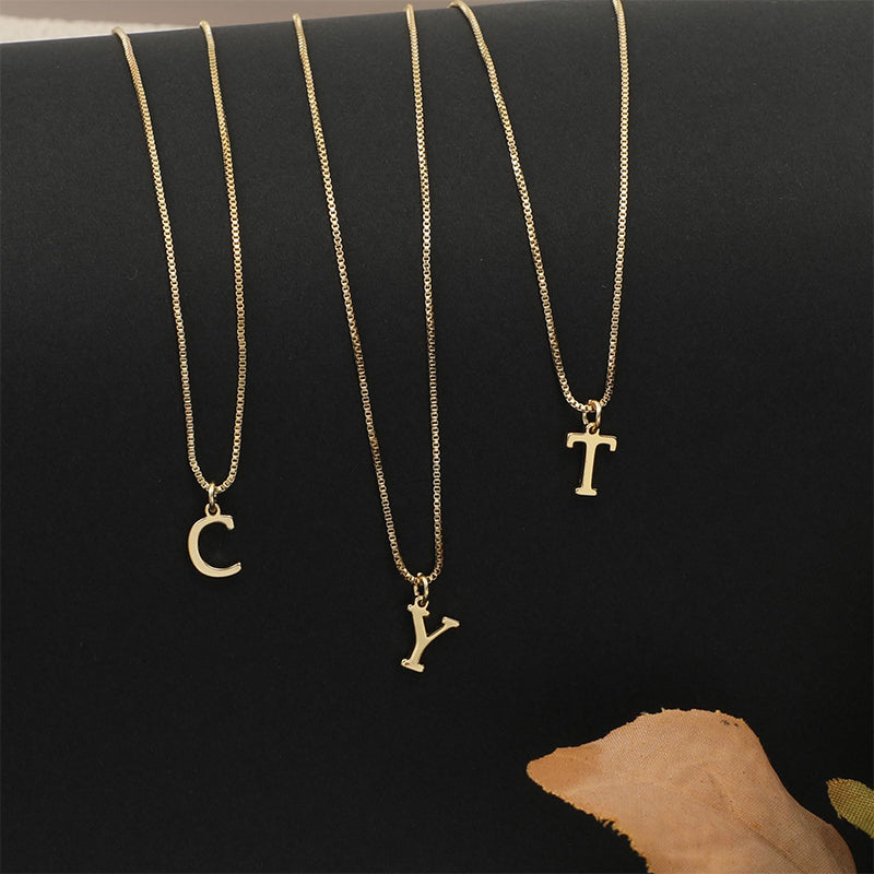 Initial Dainty Necklace for Women