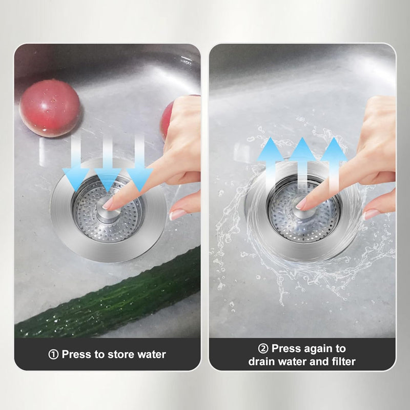 Stainless Steel Sink Stopper with Filter