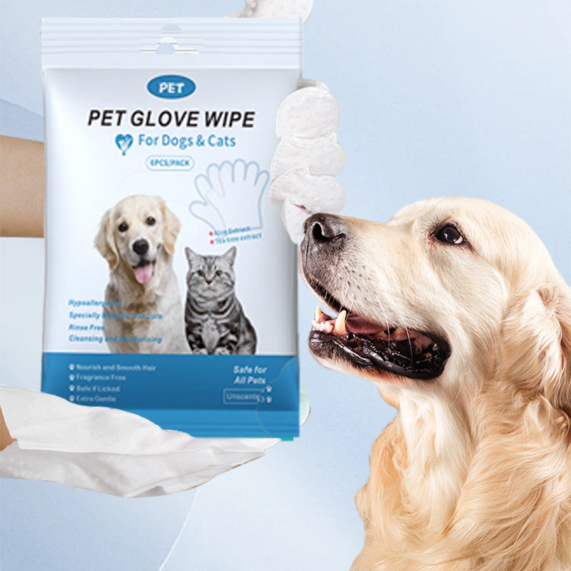 Pet Glove Wipes for Dogs & Cats