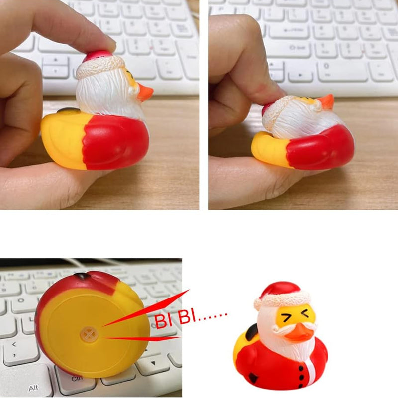 24 Pcs Countdown Christmas Rubber Ducks Advent Calendar