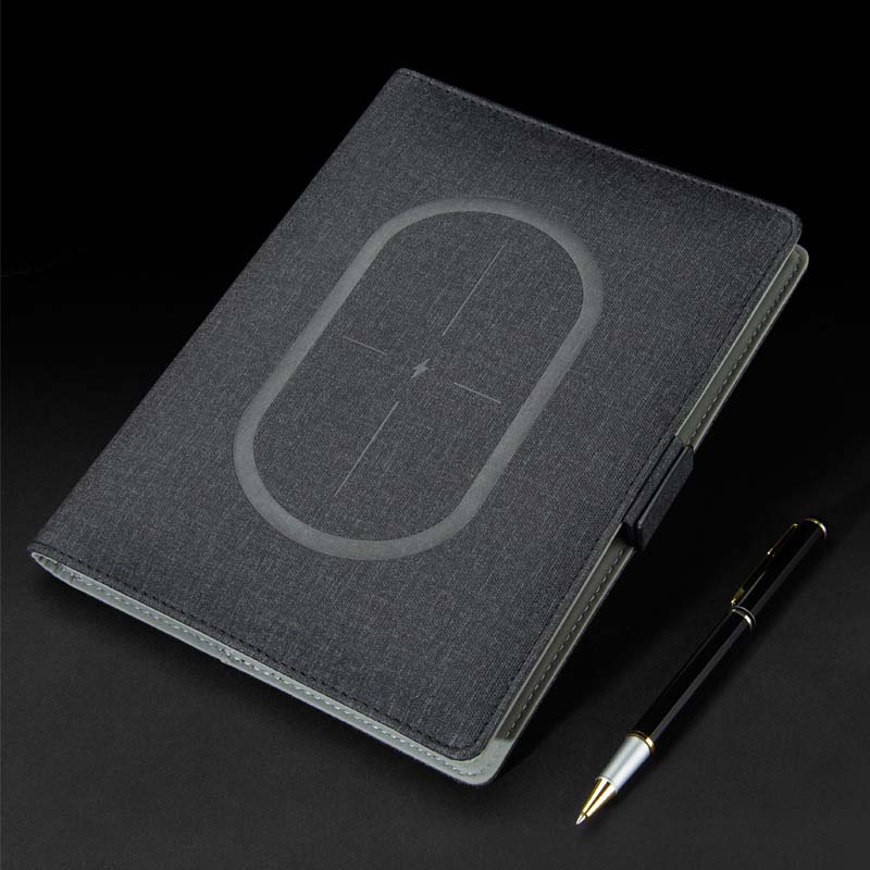 Wireless Charging Multi-Function Portfolio Notebook