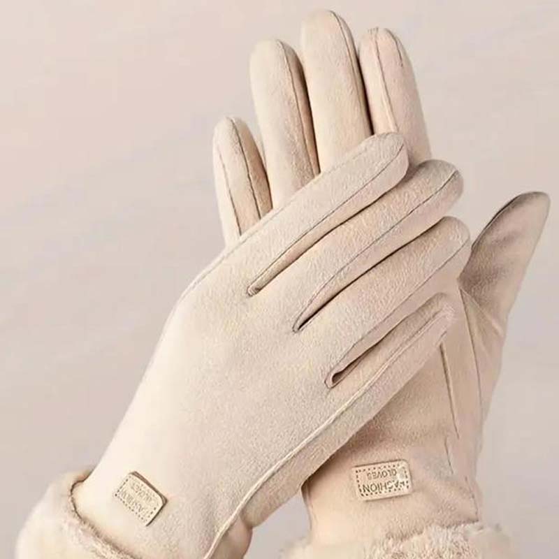 Solid Color Windproof and Warm Touch Screen Gloves