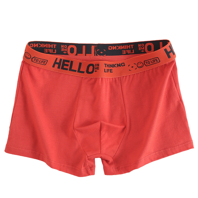 Men's Letter Tape Waist Boxer Brief