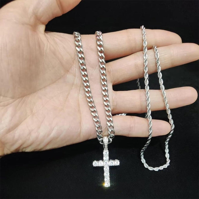 Double Cross Necklace