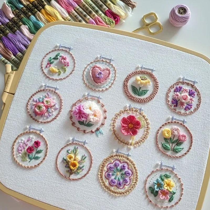 Small Flower Frame Embroidery Kit