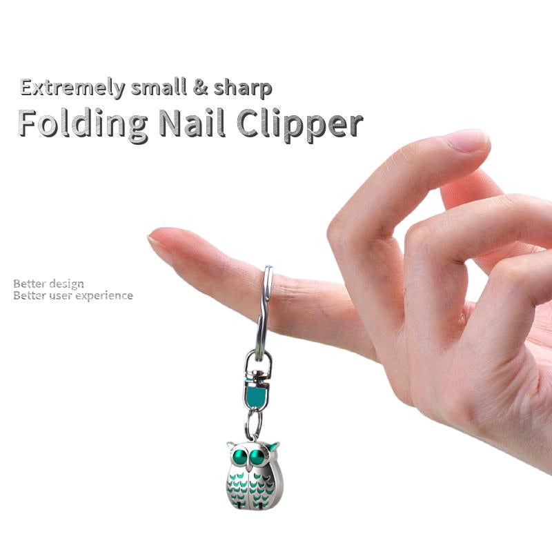 Foldable Mini Nail Clippers with Keychain