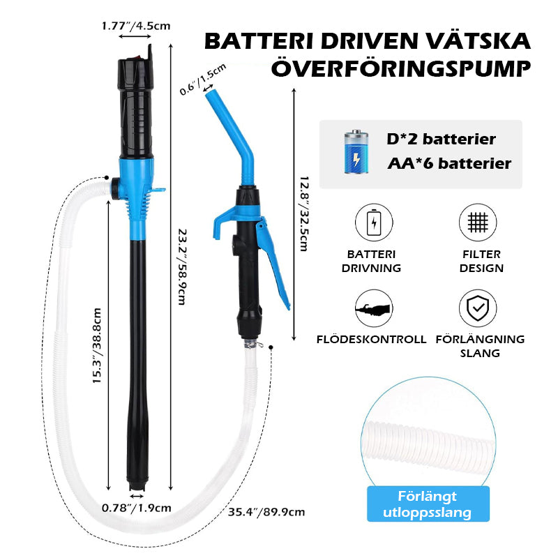 Bärbar batteridriven pump