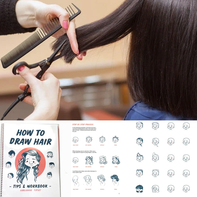 How to Draw Hair Tips & Workbook