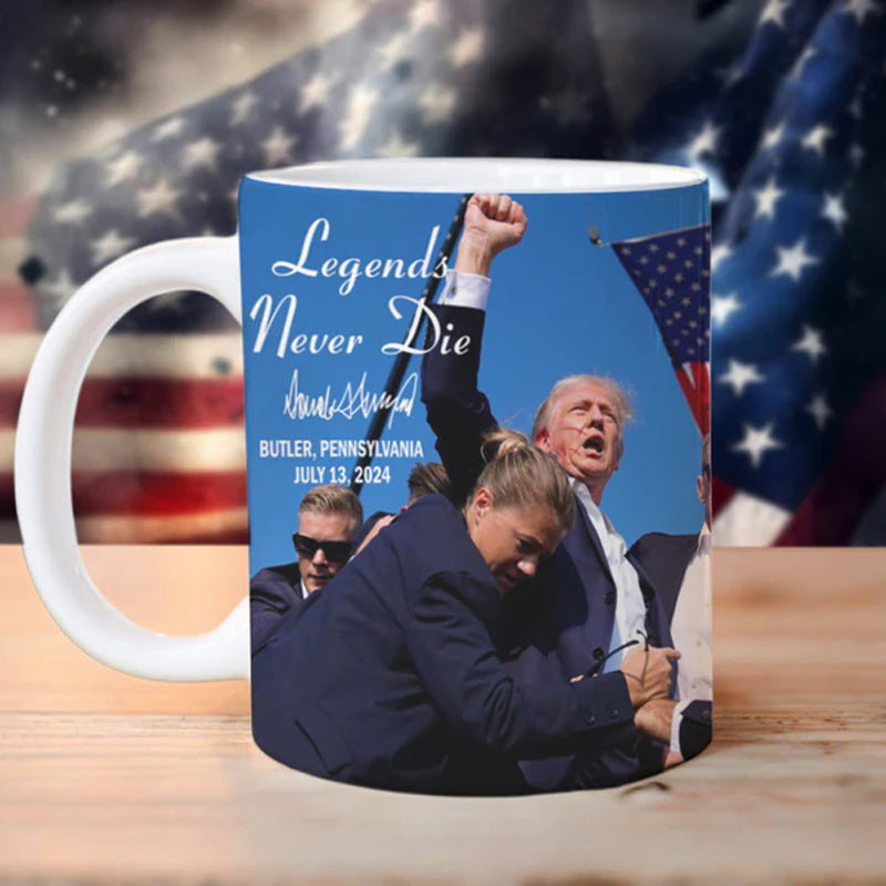 Legends Never Die - Trump Fight 2024 Mug