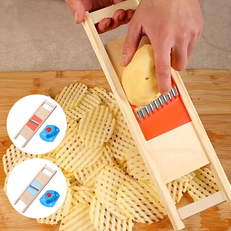 Wooden Handle Potato Chips Slicer