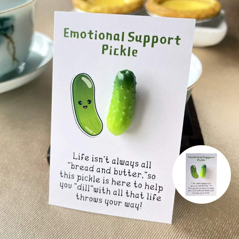 Cute Pickle Design Pocket Hug Card