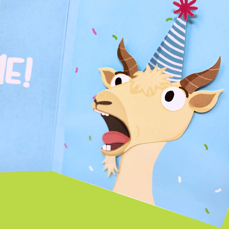 Screaming Goat Greeting Card