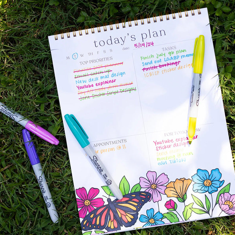 Color-In Spiral Notebook & Daily Planner