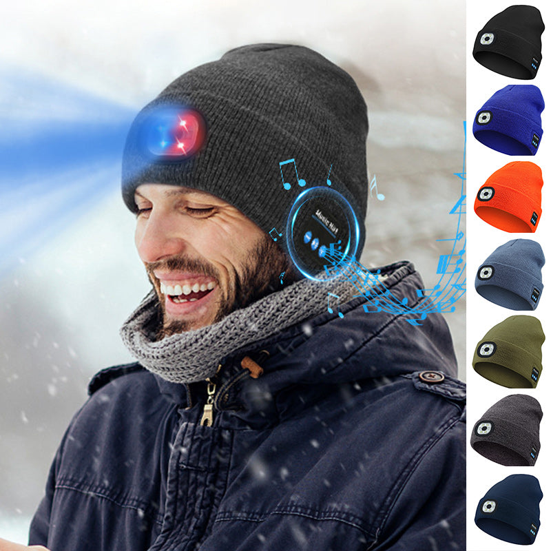 Bluetooth Beanie with LED Light & Removable Speakers