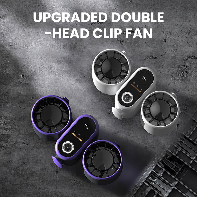 Portable Double-Head Waist Clip Fan