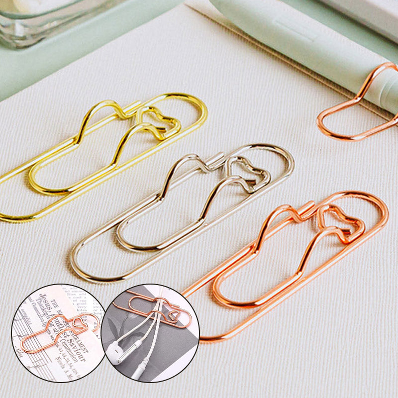 Multifunctional Metal Heart Pen Clip