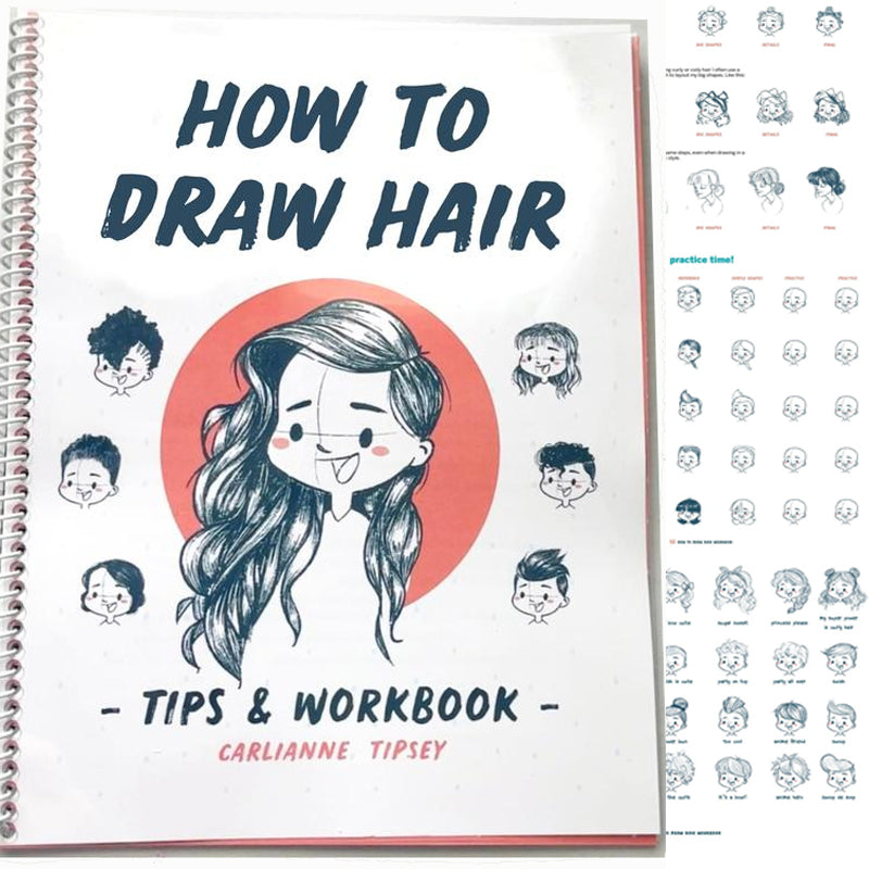 How to Draw Hair Tips & Workbook