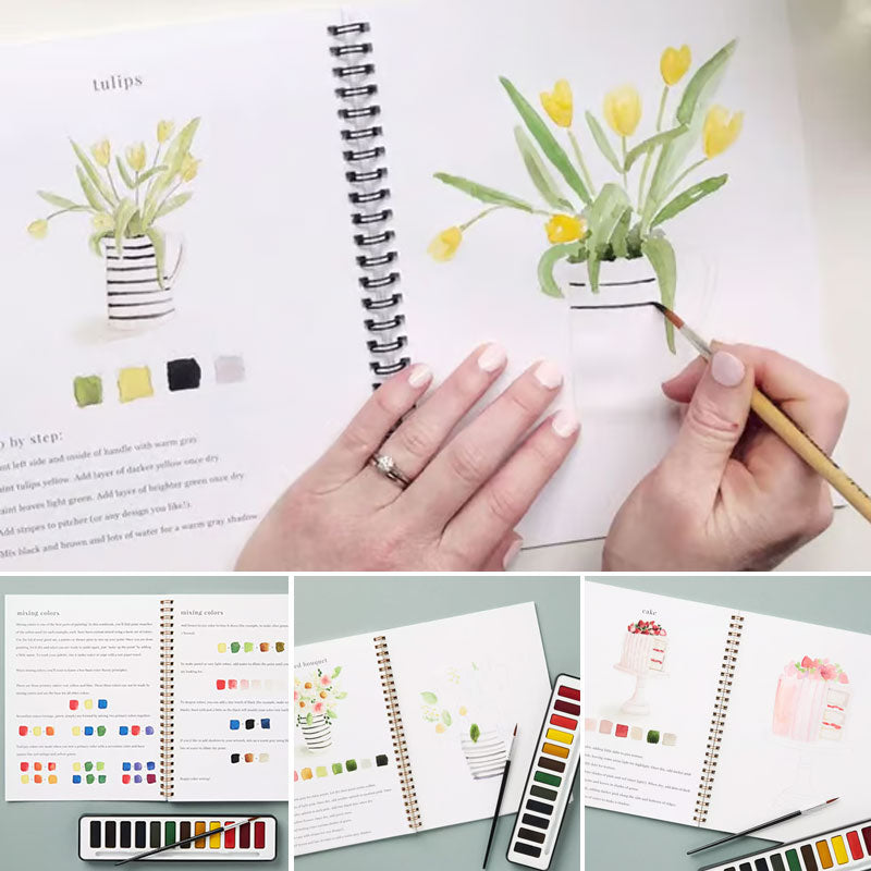 🖼️Beginner-Friendly💕 Watercolor Workbook