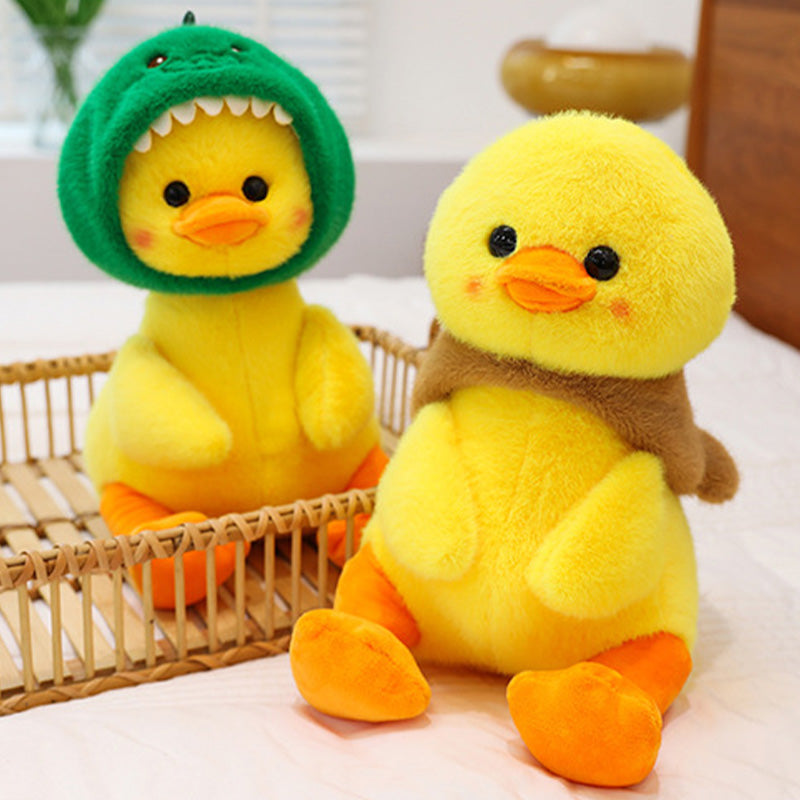 Cartoon Yellow Duck Stuffed Animal