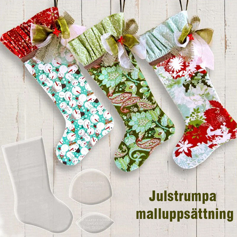 Handgjorda julstrumpa malluppsättning