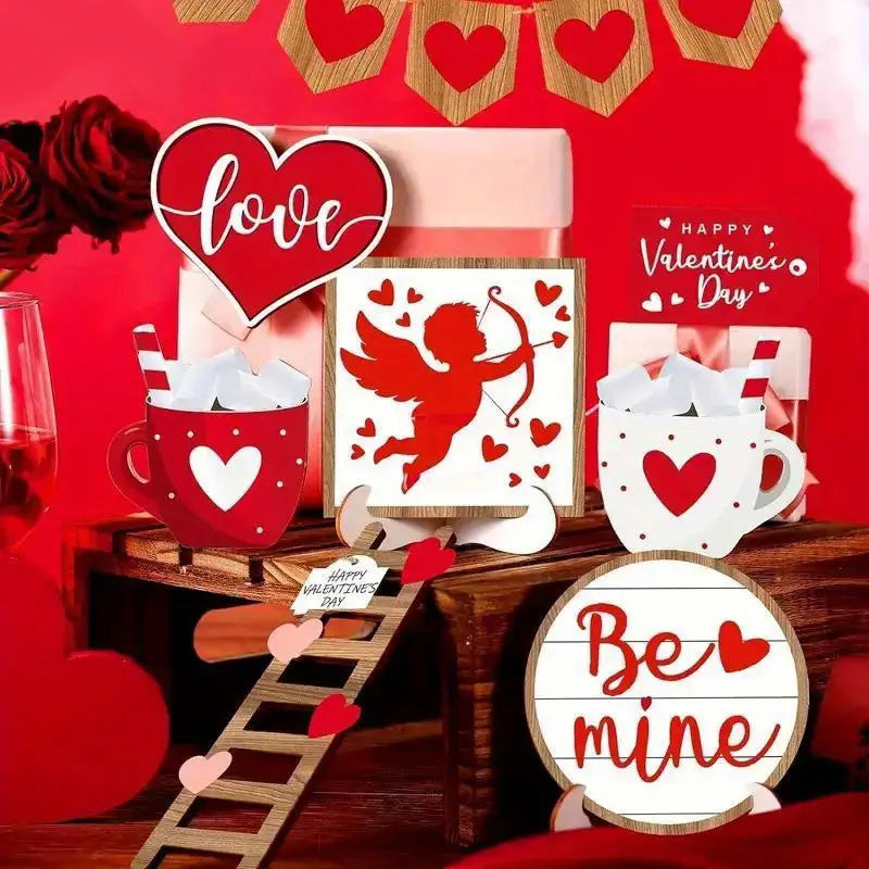 Valentine's Day Tiered Tray Decorations Set