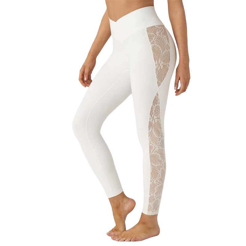 High Waist Lace Yoga Pants