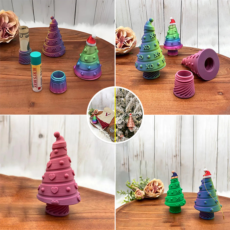 3D Printed Christmas Tree Stasher Ornament