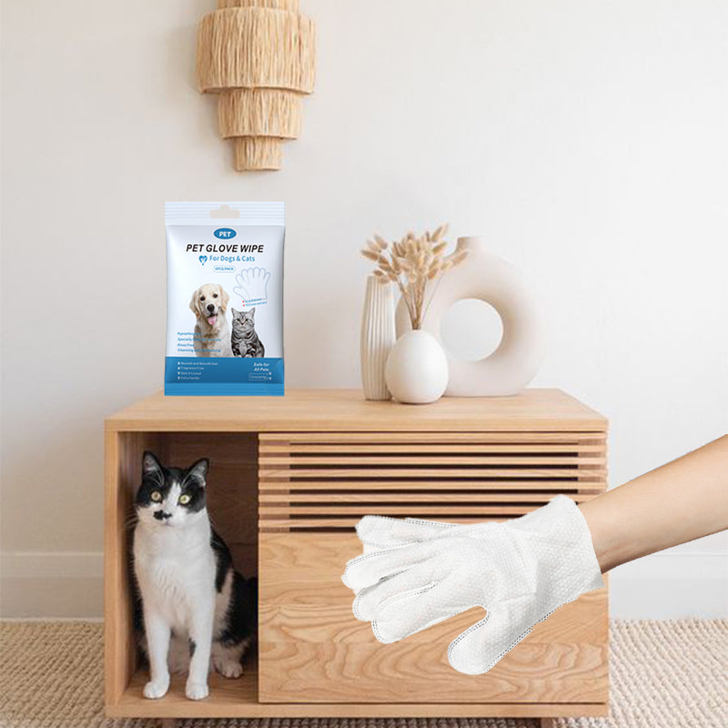 Pet Glove Wipes for Dogs & Cats