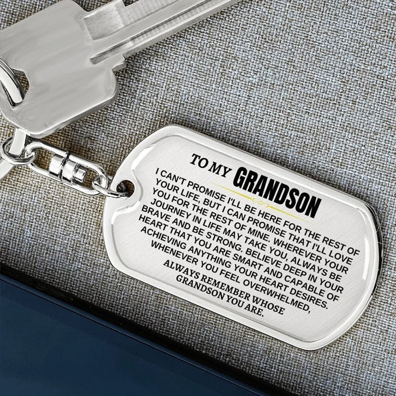 Perfect Christmas Gift to Grandson-Personalized Keychain