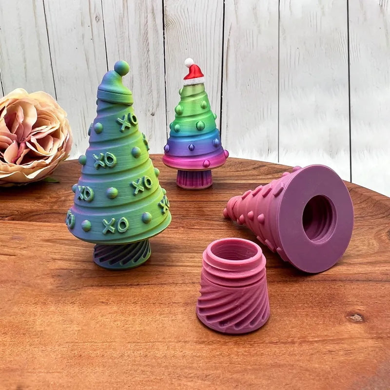 3D Printed Christmas Tree Stasher Ornament