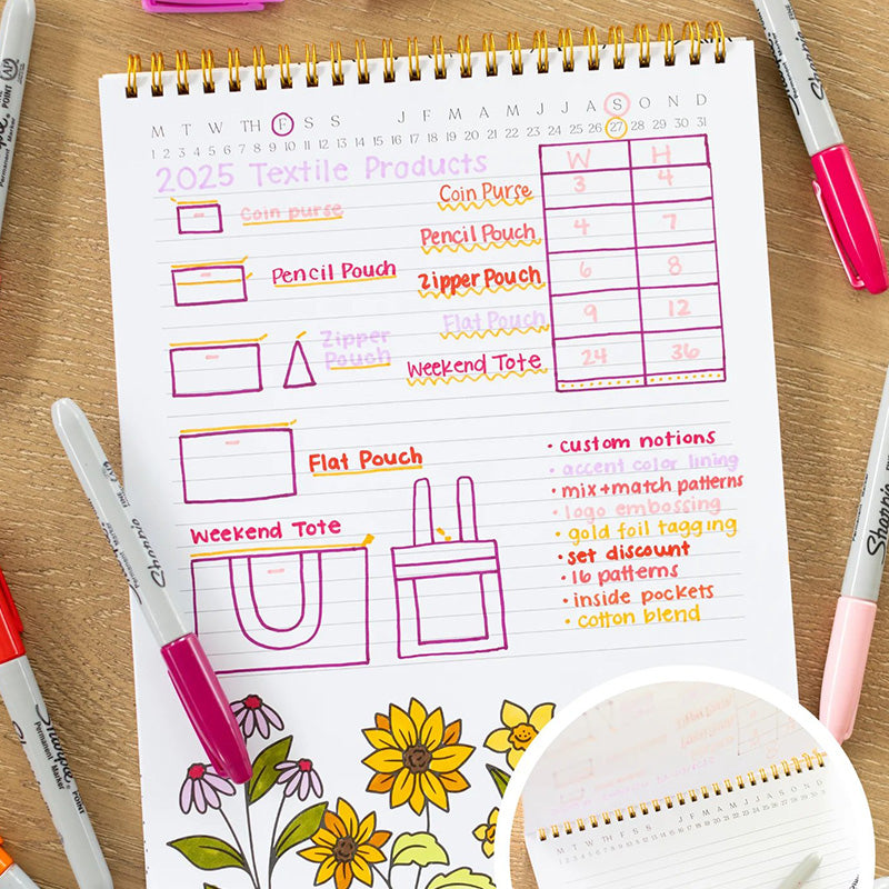 Color-In Spiral Notebook & Daily Planner