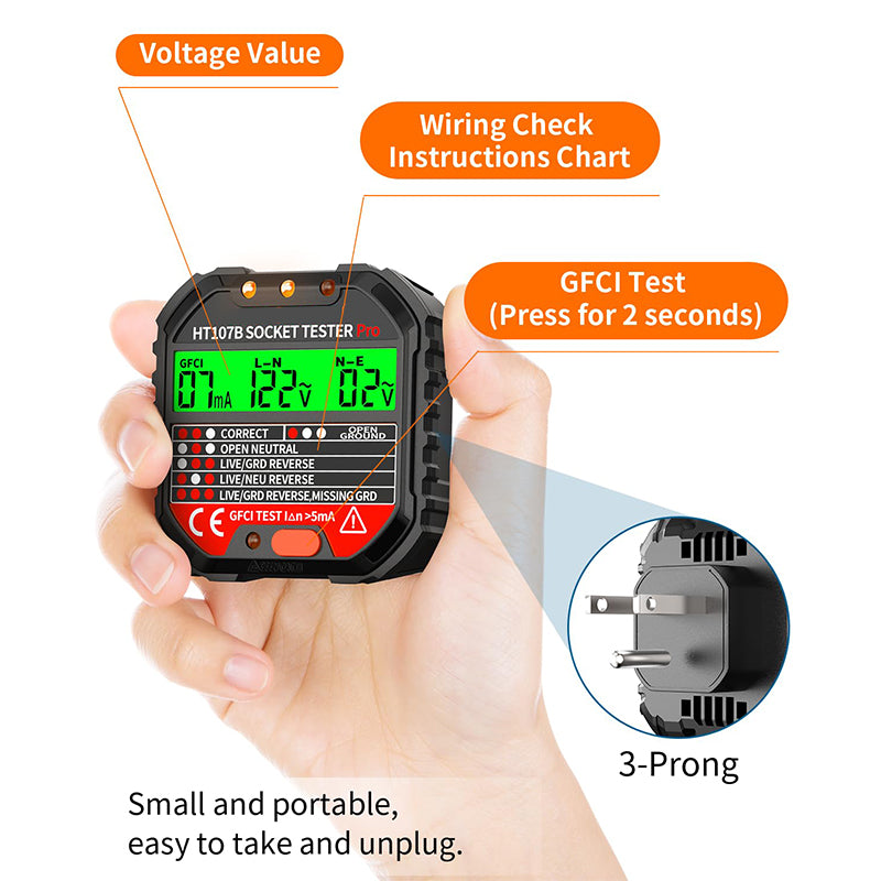 Receptacle Detector with LCD Display