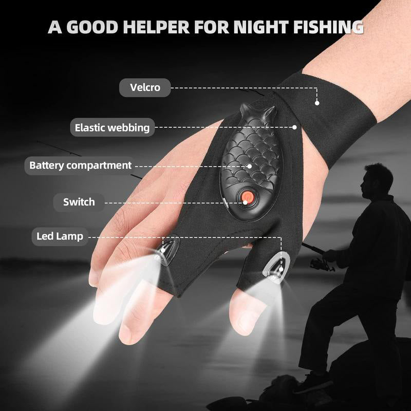 Adjustable LED Flashlight Gloves