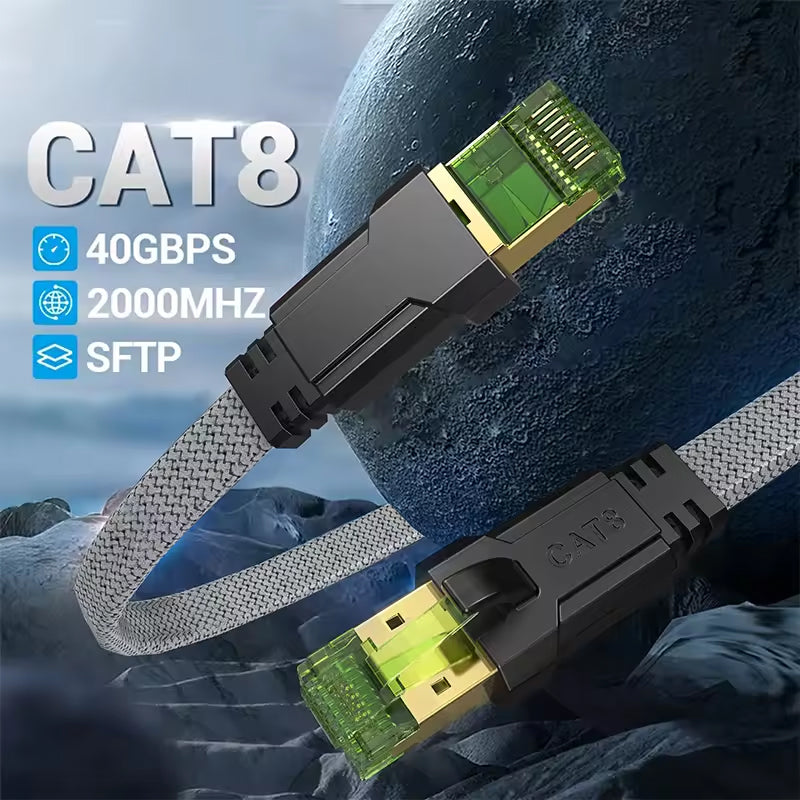 High Speed Braided 40Gbps 2000Mhz Network Cord