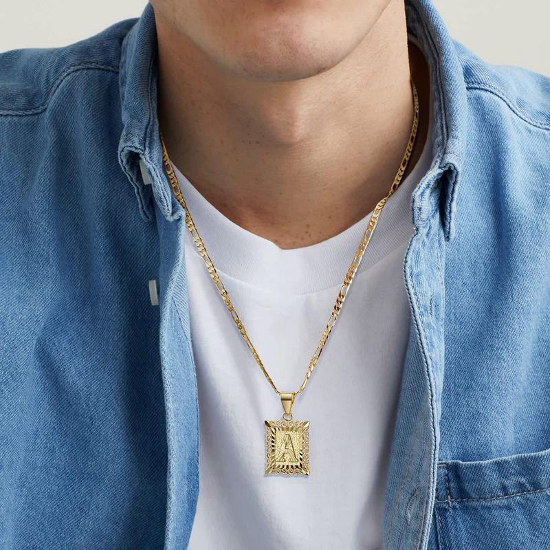 Gold Letter Pendant Necklace