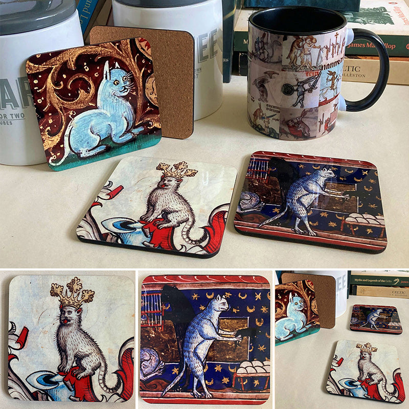 Medieval Cat Coasters