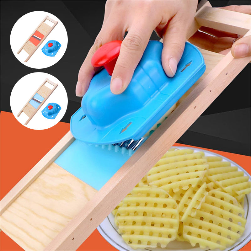 Wooden Handle Potato Chips Slicer