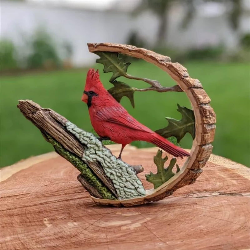 Cardinal Wood Carving Handmade