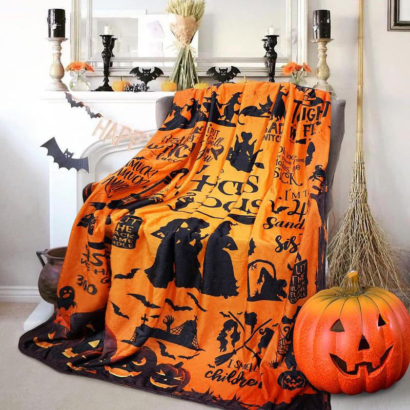 Halloween Witch Throw Blanket