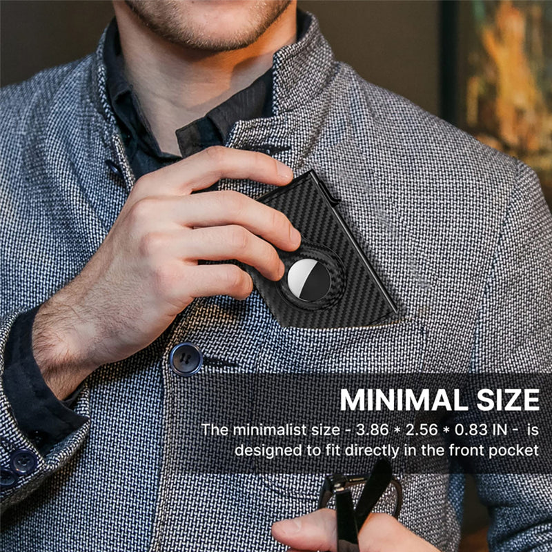 Carbon Fiber Trifold Men's Card Holder