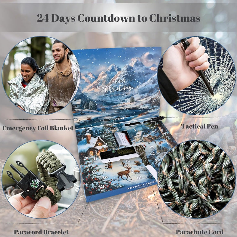 Survival Tools Advent Calendar for Adult Teen 24 Days Christmas Countdown