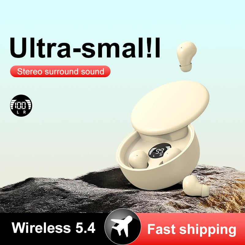 Mini Headphones Bluetooth 5.4 True Wireless In-Ear Earphones