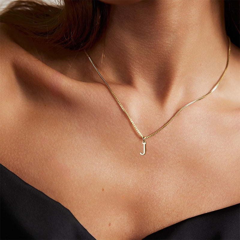 Initial Dainty Necklace for Women