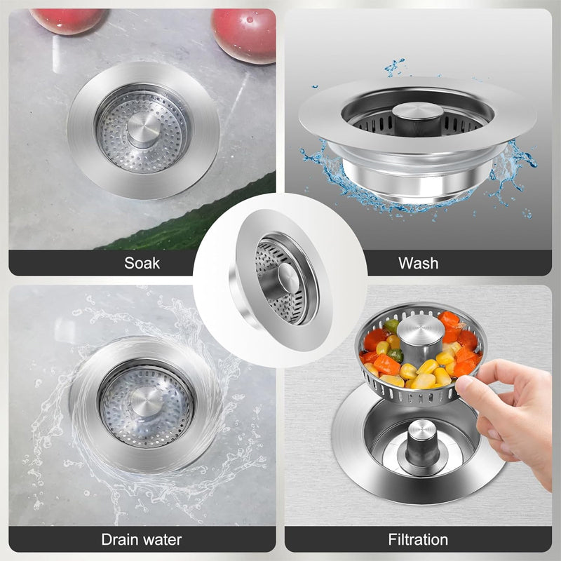 Stainless Steel Sink Stopper with Filter