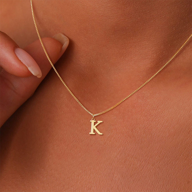 Initial Dainty Necklace for Women