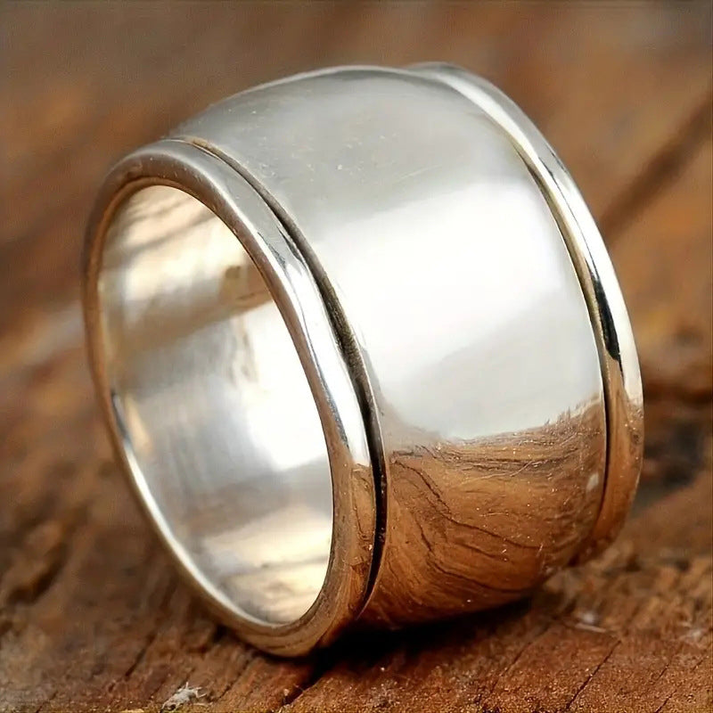 Silver Simple Style Plain Color Ring