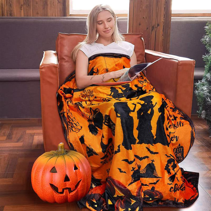 Halloween Witch Throw Blanket