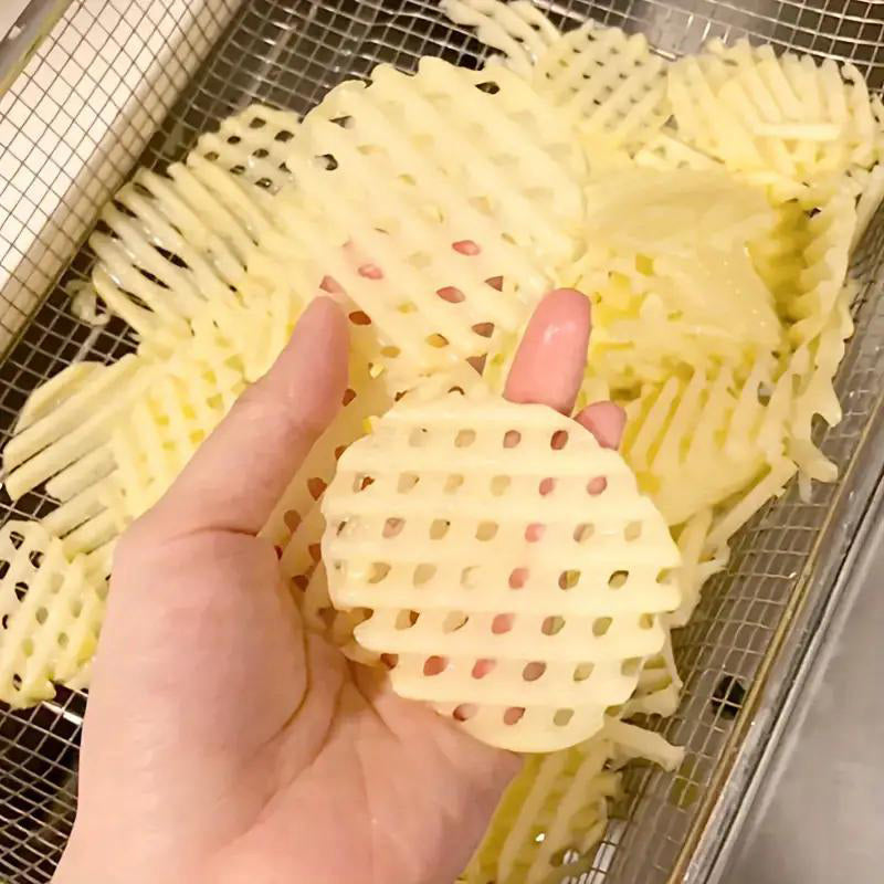 Wooden Handle Potato Chips Slicer